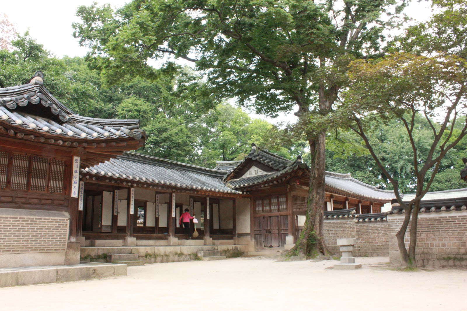 Changdeokgung palace gate with traditional dancheong woodwork