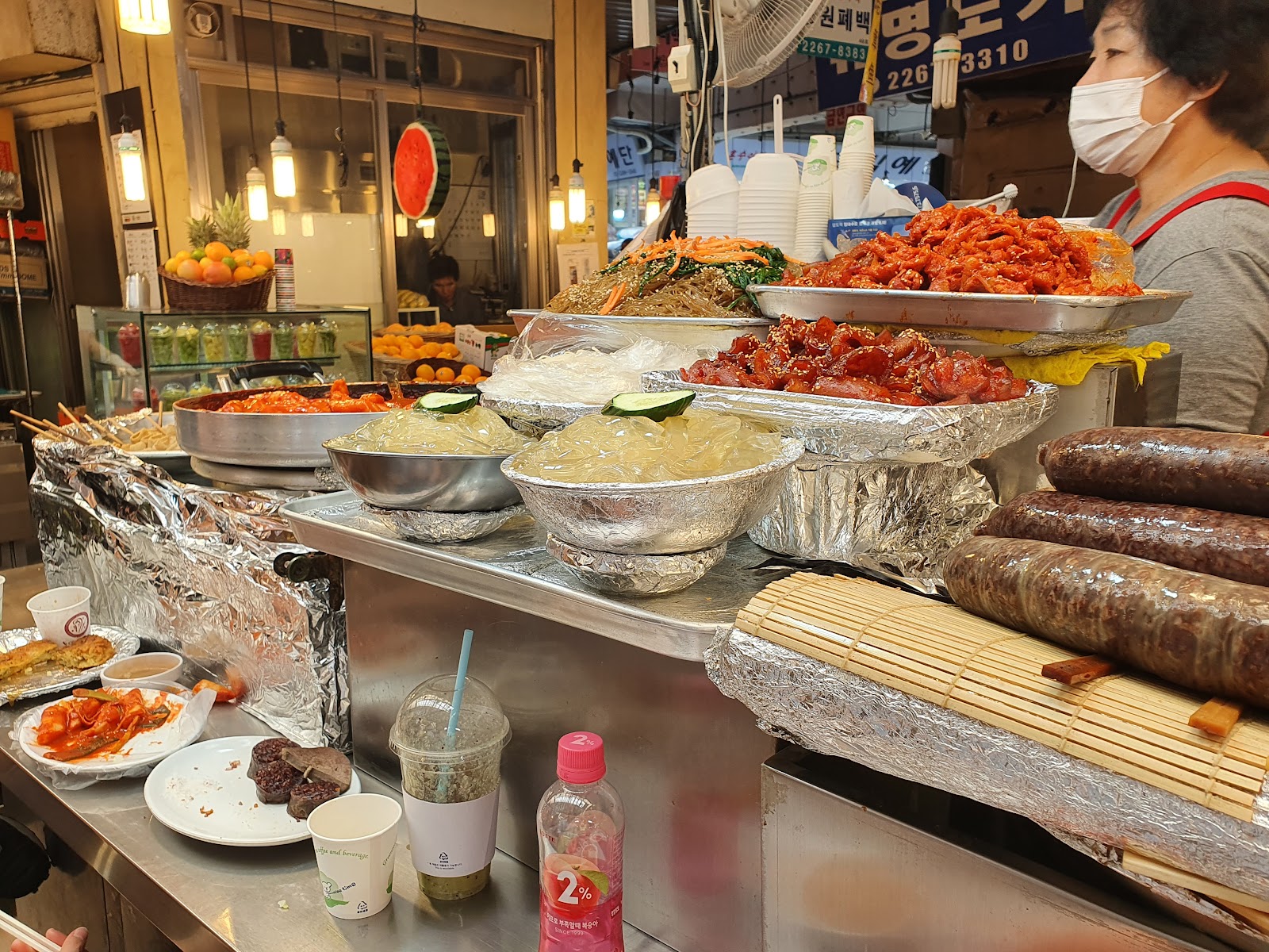 广藏市场内部——首尔传统市场的美食文化