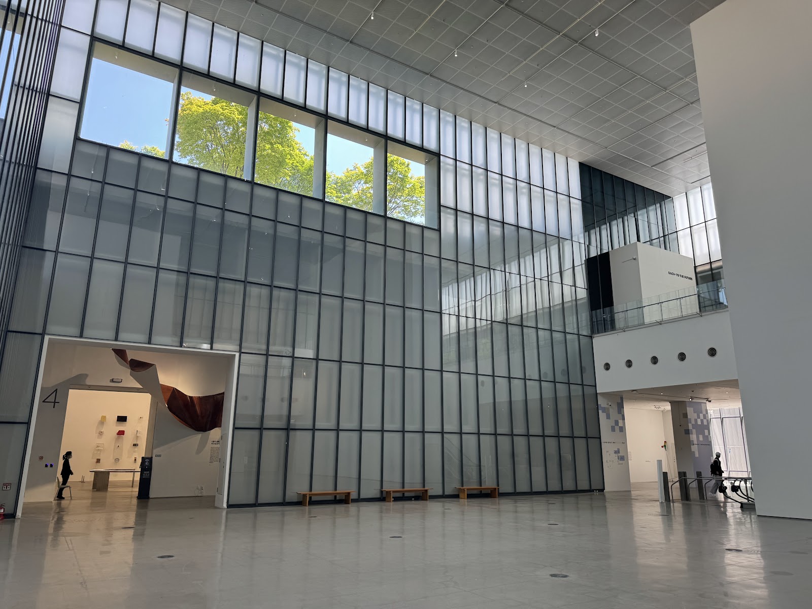 Terrarosa at MMCA Seoul — the glass and steel intervention inside the museum complex, overlooking the garden